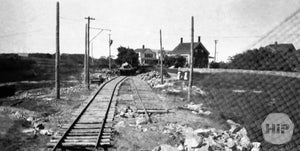 Railroad construction at York, Maine.  