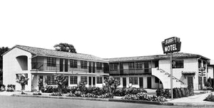 The Surf Motel at 26 Chapala Street in Santa Barbara, California 1930s