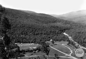 Bird's-Eye Stunning View of Military Encampment and Mountains in Massachusetts