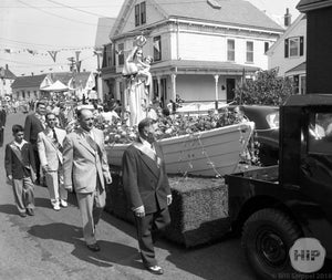 Procession of a Portuguese Catholic Parade in Gloucester, Massachusetts