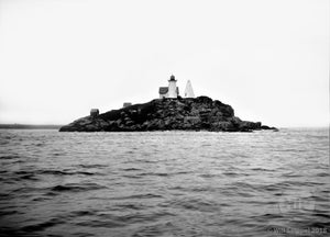 Isolated Lighthouse on Island Cape Ann