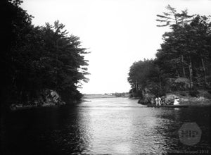 Island Inlet and Pair of Canoers