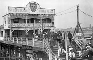 Passengers Disembarking to Steeplechase Pier to Coney Island 