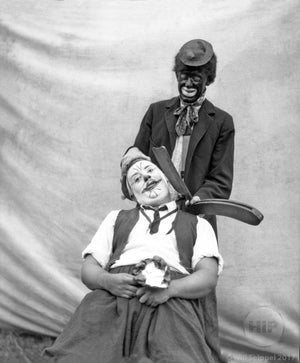 Circus or Wild West Clowns with the Shaving Gag