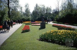 Visitors Admiring the Flower Gardens