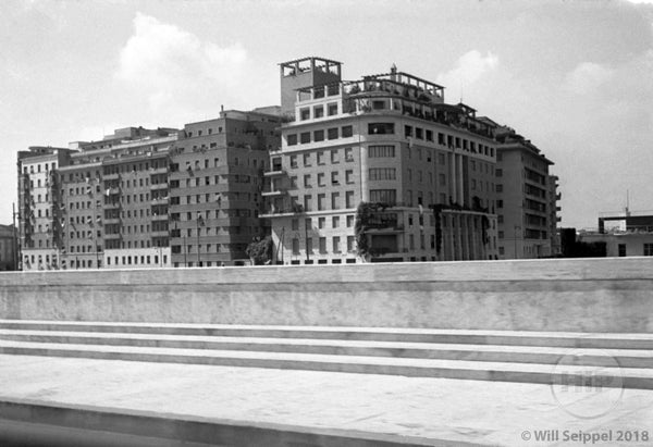 View of Modernistic High-Rise Apartment Complex in Possibly Rome, Ital ...