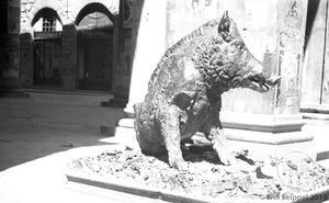 "Il Porcellino" Bronze Fountain Statue of a Boar in Florence, Italy 1950s