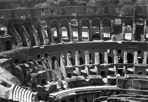 Close-Up of the Tiers and Stonework of the Roman Colosseum, 1940s